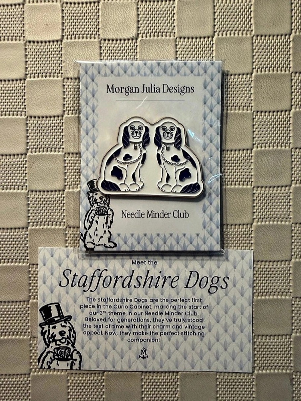 Morgan Julia Designs- Needle Minder Club- Staffordshire Dogs Needle Minder